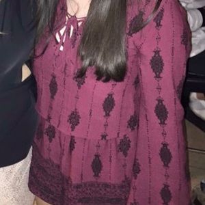 kendall and kylie pacsun maroon romper